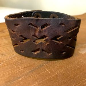 Guess? Leather Wristband